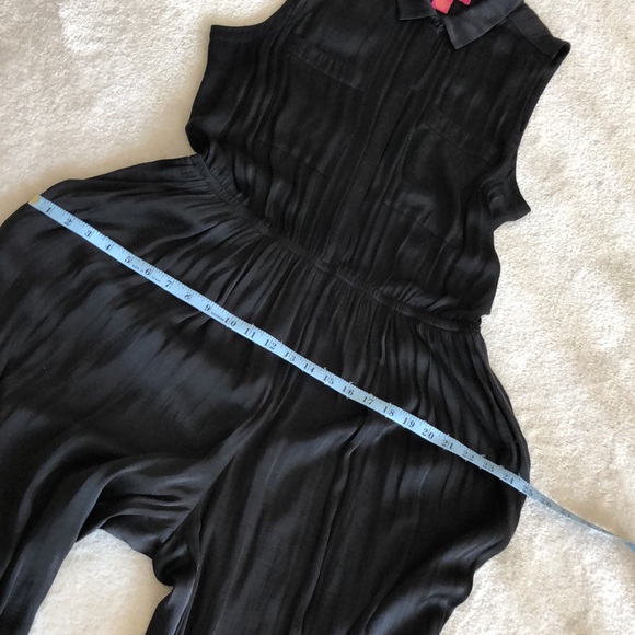Catherine Malandrino Black satin jumpsuit - Picture 7 of 10
